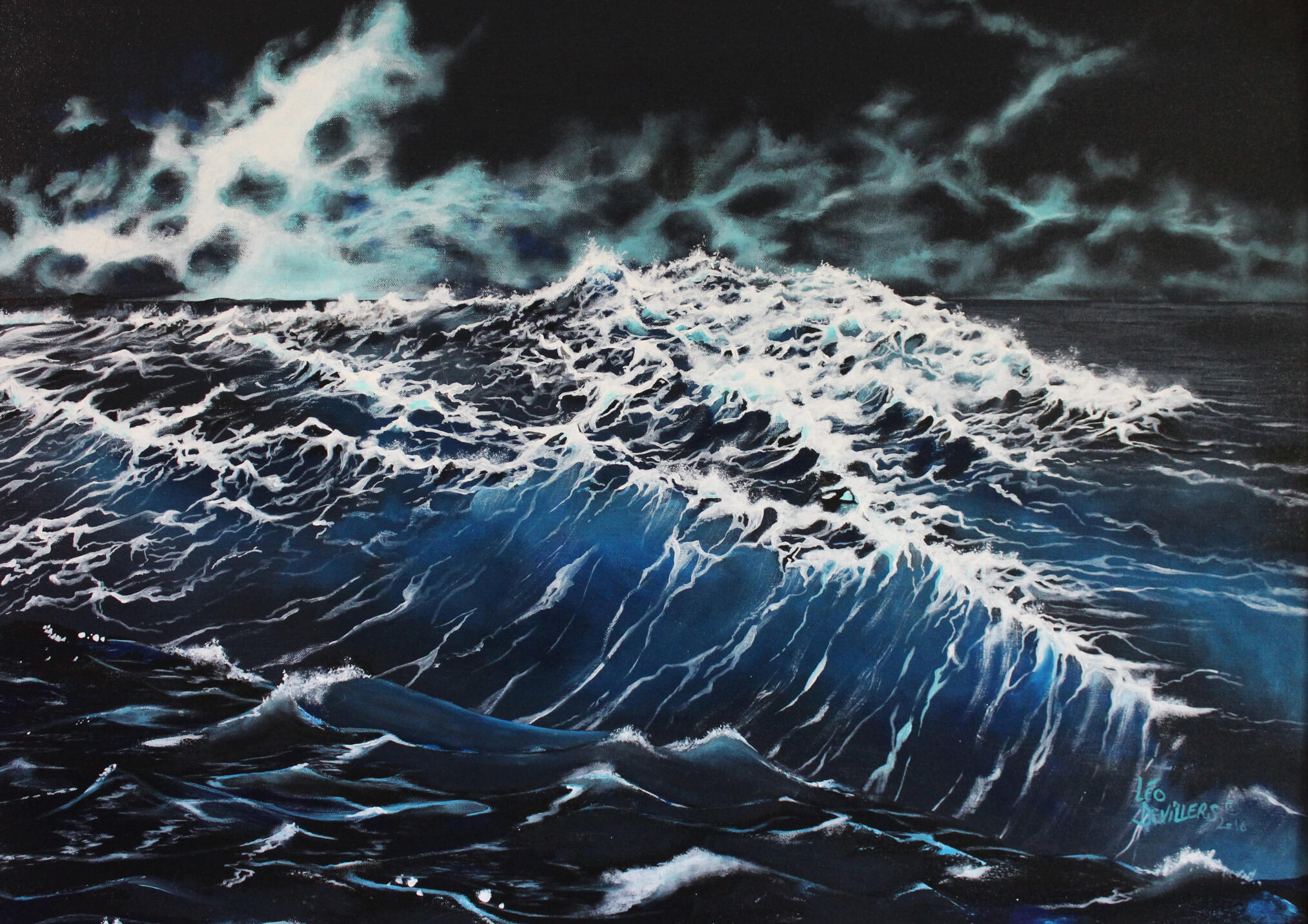 &quot;Rising&quot;, 36&quot; x 26&quot;. Acrylic on canvas. $1500