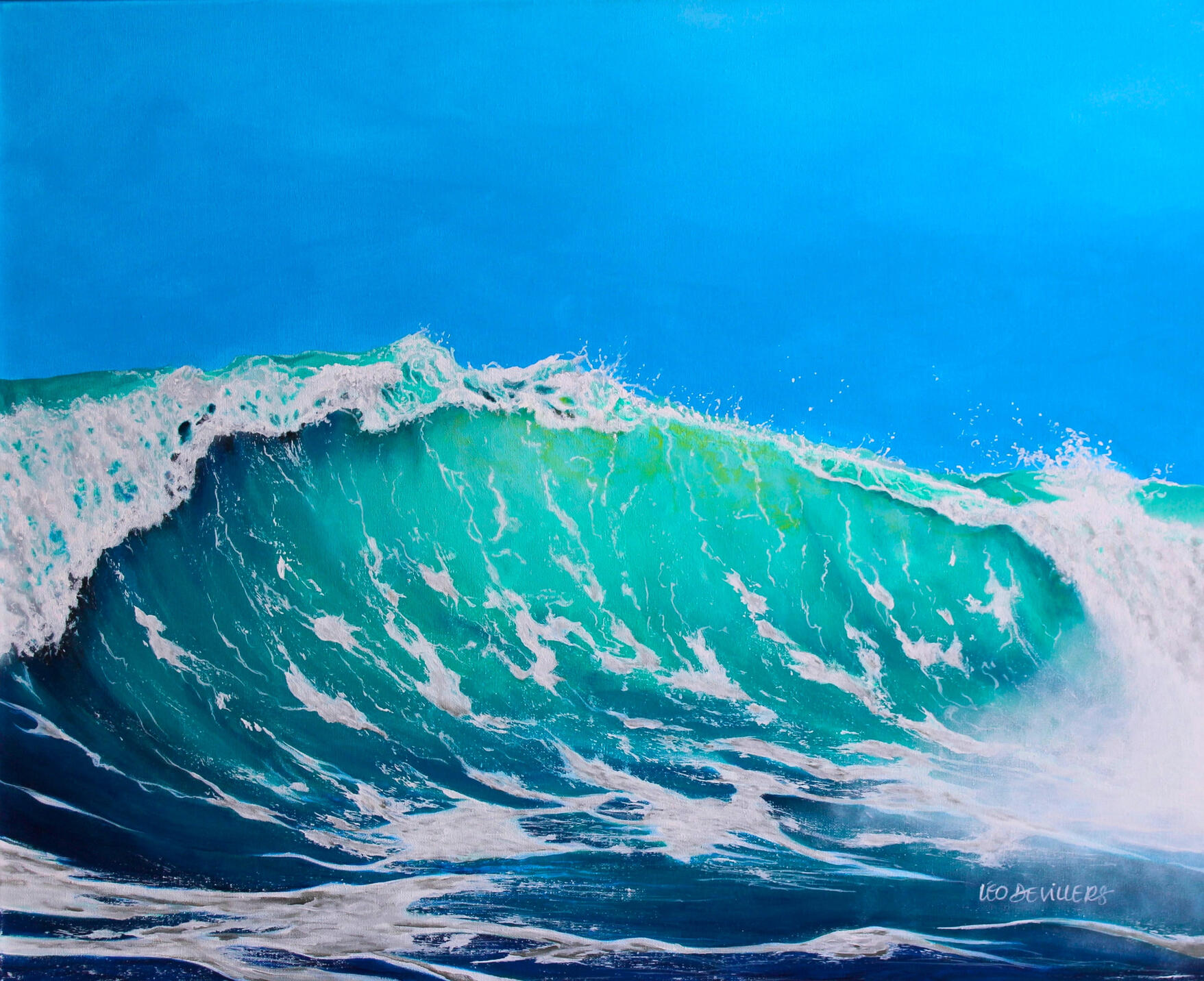 &quot;Ocean Motion&quot;, 30&quot; x 24&quot;. Acrylic on canvas. $1200