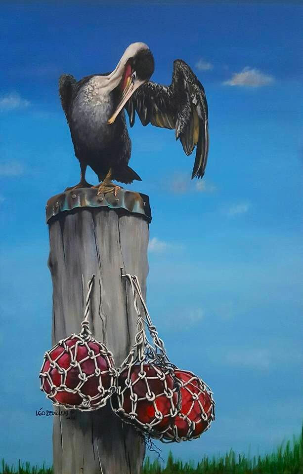 "Itching Post", 24" x 36". Acrylic on canvas. $2000