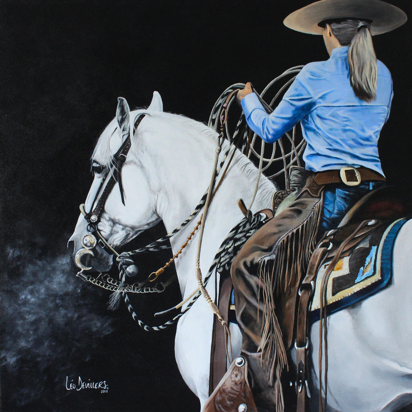 &quot;Bella&quot;, 36&quot; x 36&quot;. Acrylic on canvas. $3000